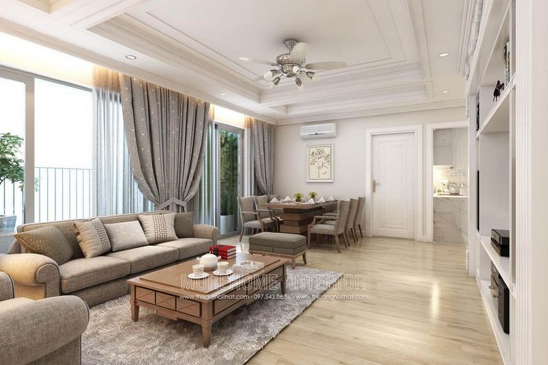 Cửa gỗ công nghiệp màu trắng tinh khôi kết hợp soi chỉ họa tiết hoa văn trang trí MH13