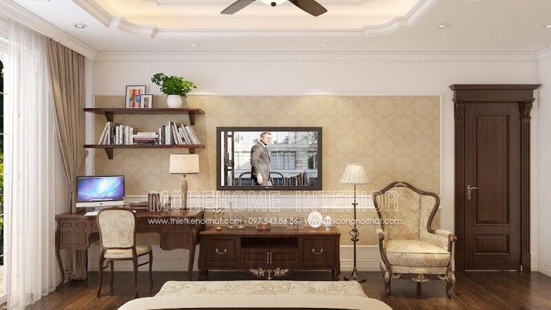 Bạn có bao giờ nghĩ sẽ chọn mẫu bàn làm việc gỗ óc chó tân cổ điển này để tích hợp công năng trong không gian phòng ngủ của bạn chưa? Hãy lựa chọn trang trí và cảm nhận nhé!